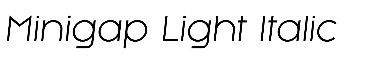 Minigap Light Italic